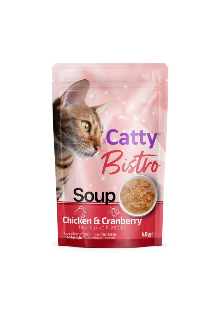 Catty Bistro Tavuklu Ve Kızılcıklı Kedi Çorbası 40 GR | SRC: Barcode: 8680542872611